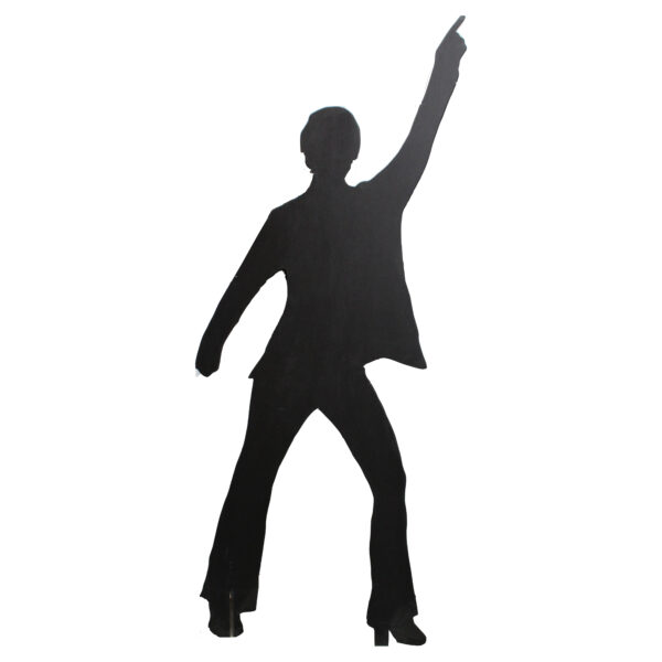 Disco Man Silhouette Cutout