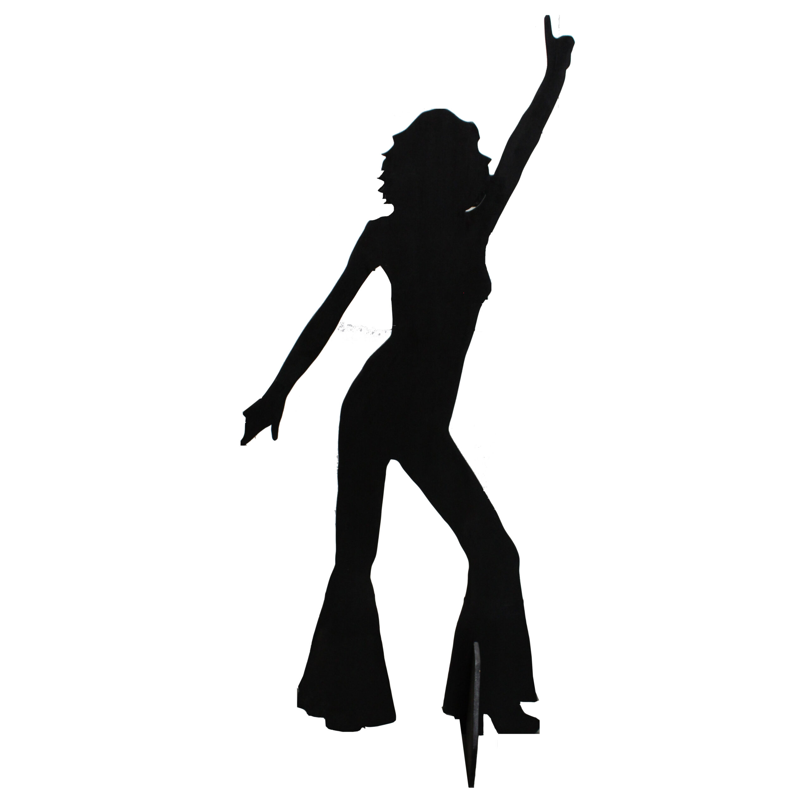 Disco Woman Silhouette Cutout