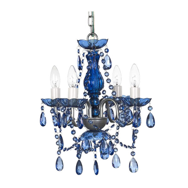 Crystal Emma Chandelier, Blue