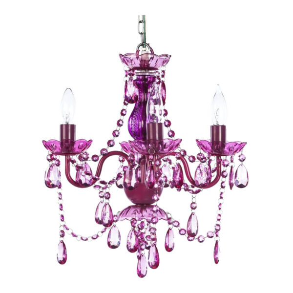 Crystal Emma Chandelier, Fuchsia