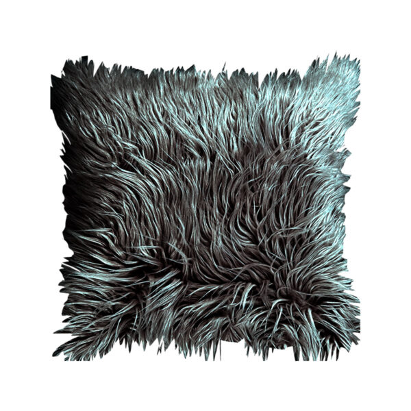 Black Faux Fur Pillow