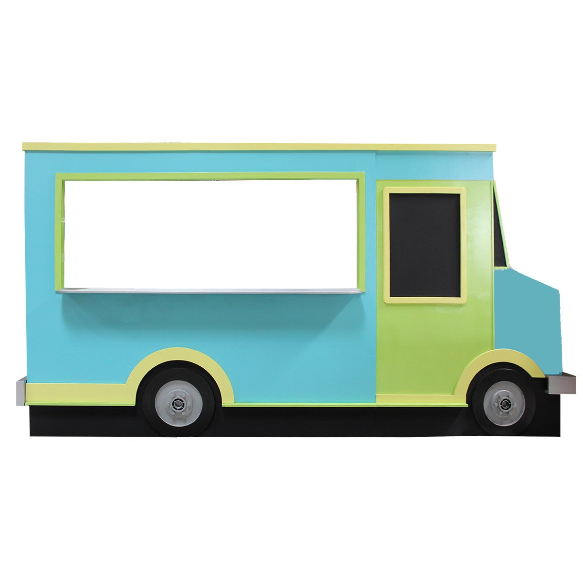 Food Truck Façade (Turquoise with Lime Door)