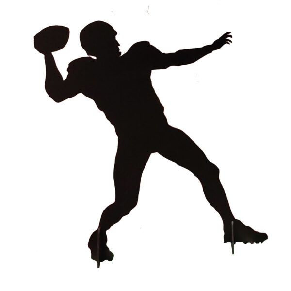Football Silhouette Cutout, Throwing