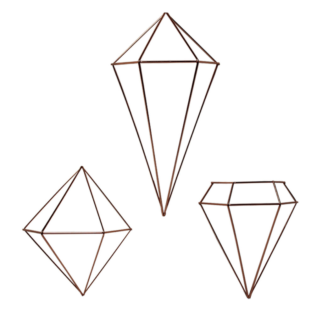 Rose Gold Wire Geo Frame (Tabletop, Assorted Styles)