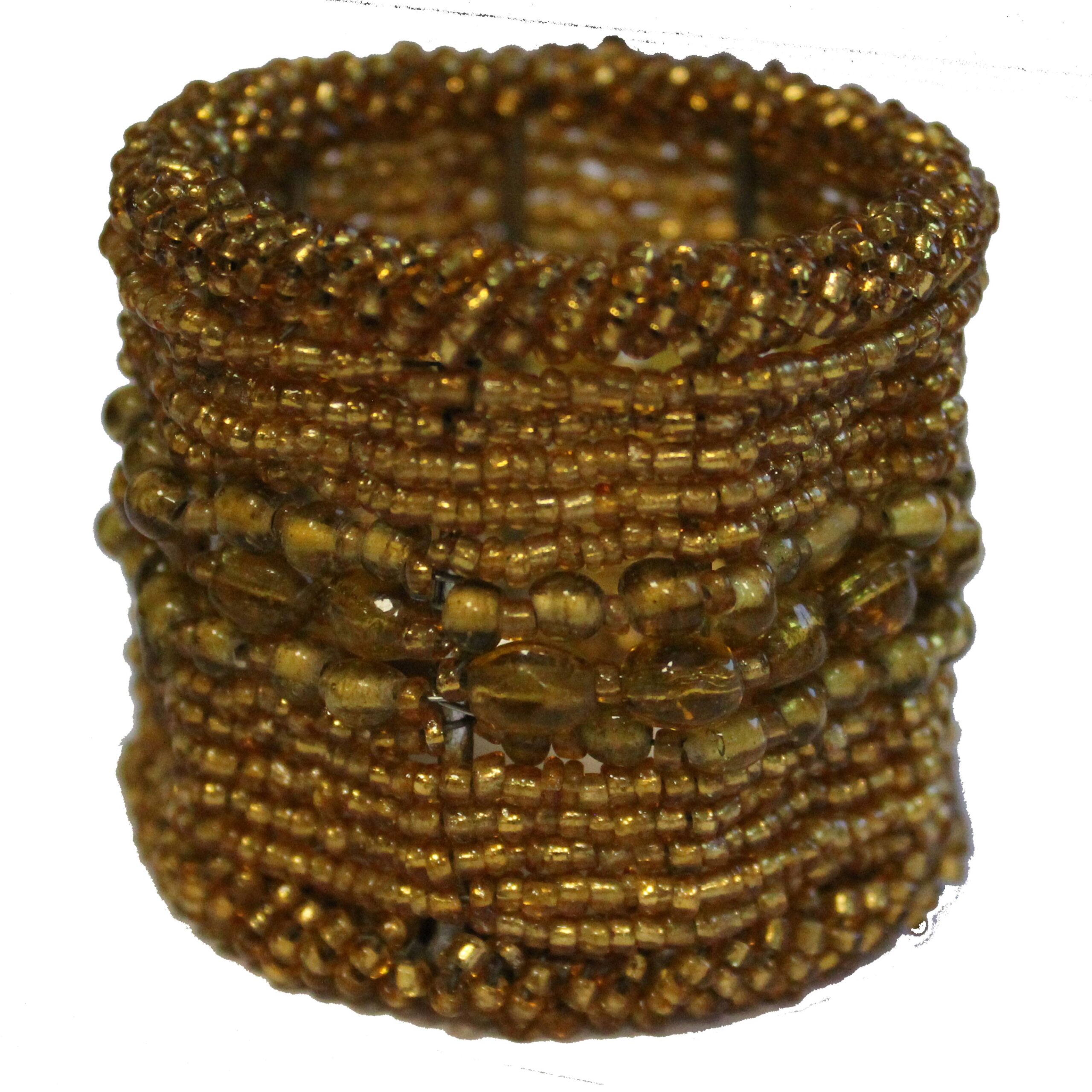 Gold Beaded Napkin Ring