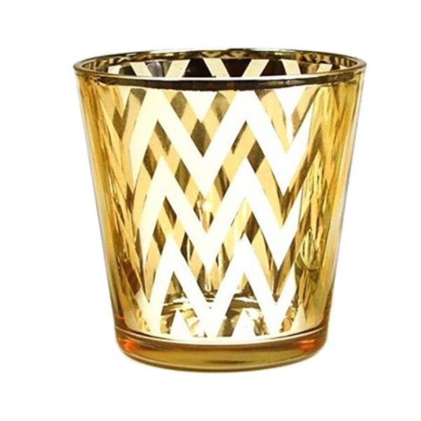 Gold Chevron Votive Holder