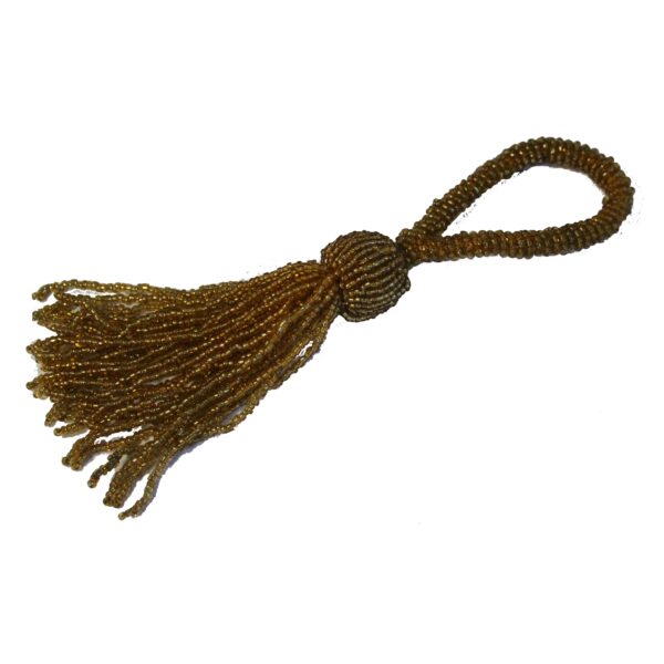 Antique Gold Tassel Napkin Ring