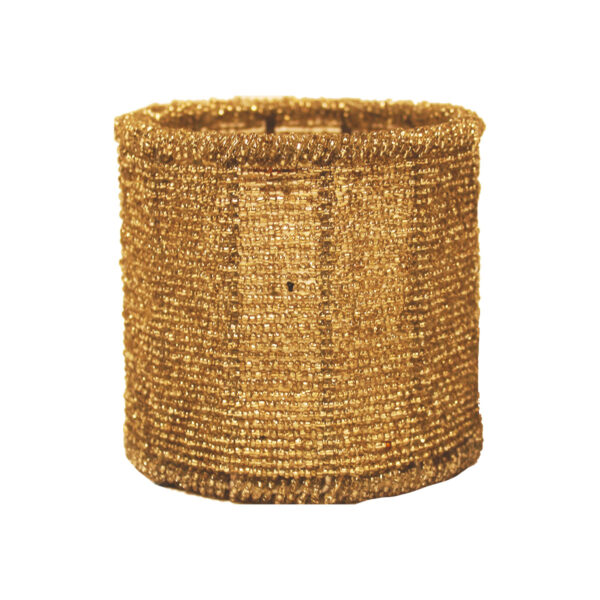 Gold Beaded Votive Holder