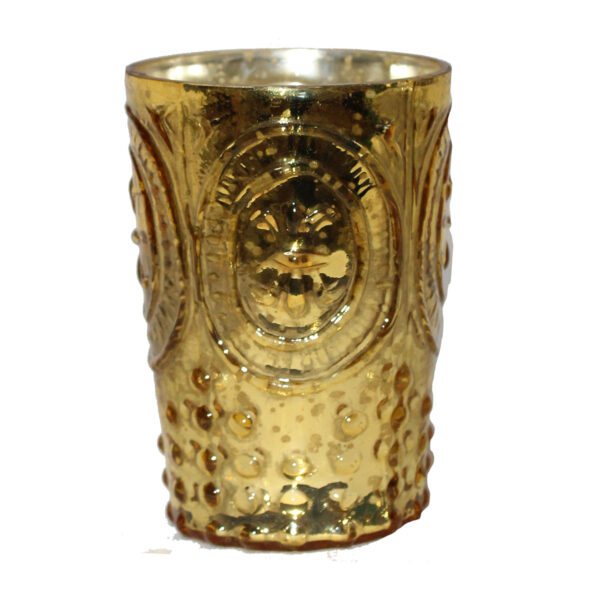 Fleur de Lis Gold Votive Holder