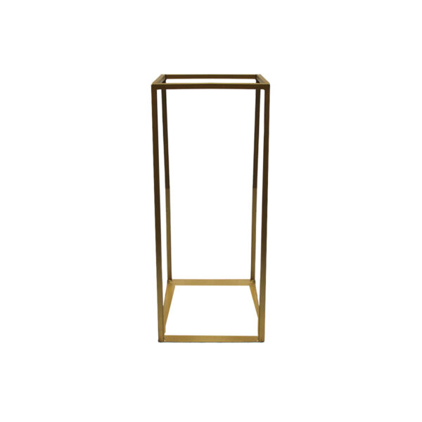 Gold Open Framed Rectangle Centerpiece Stand