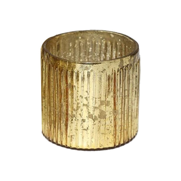 Gold Ribbed Votive