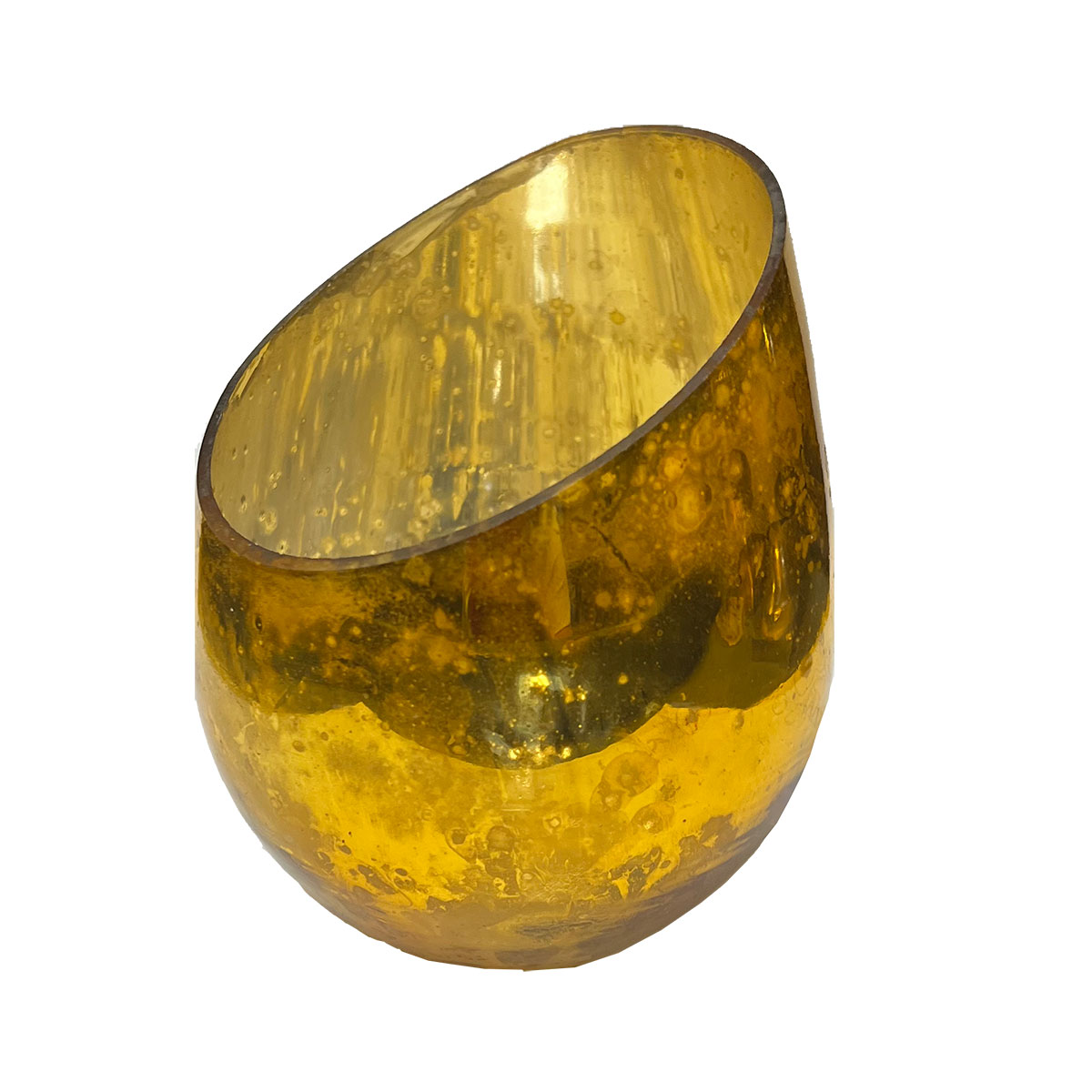 Gold Slanted Votive Holder
