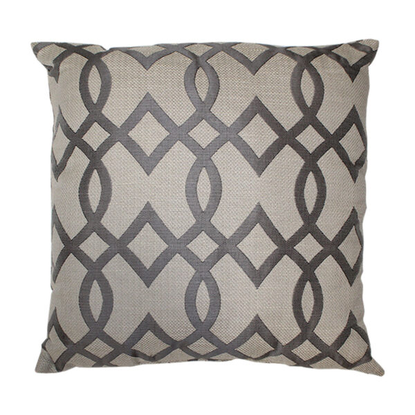 Gray Trellis Pillow