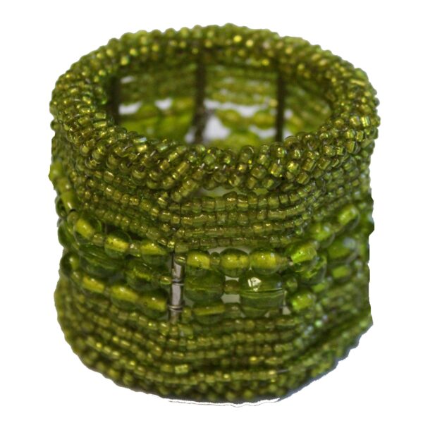 Green Beaded Napkin Ring