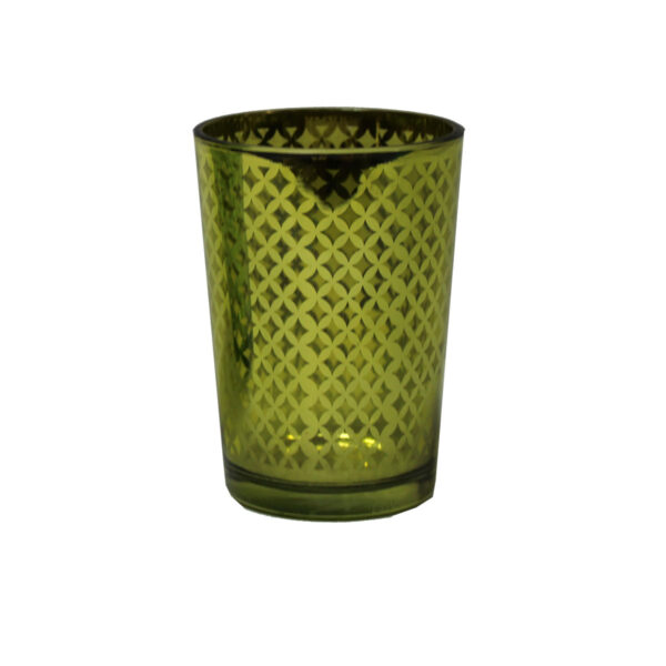 Green Lattice Votive Holder