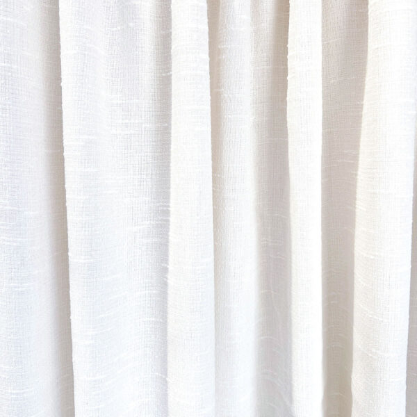 White Homespun Drape