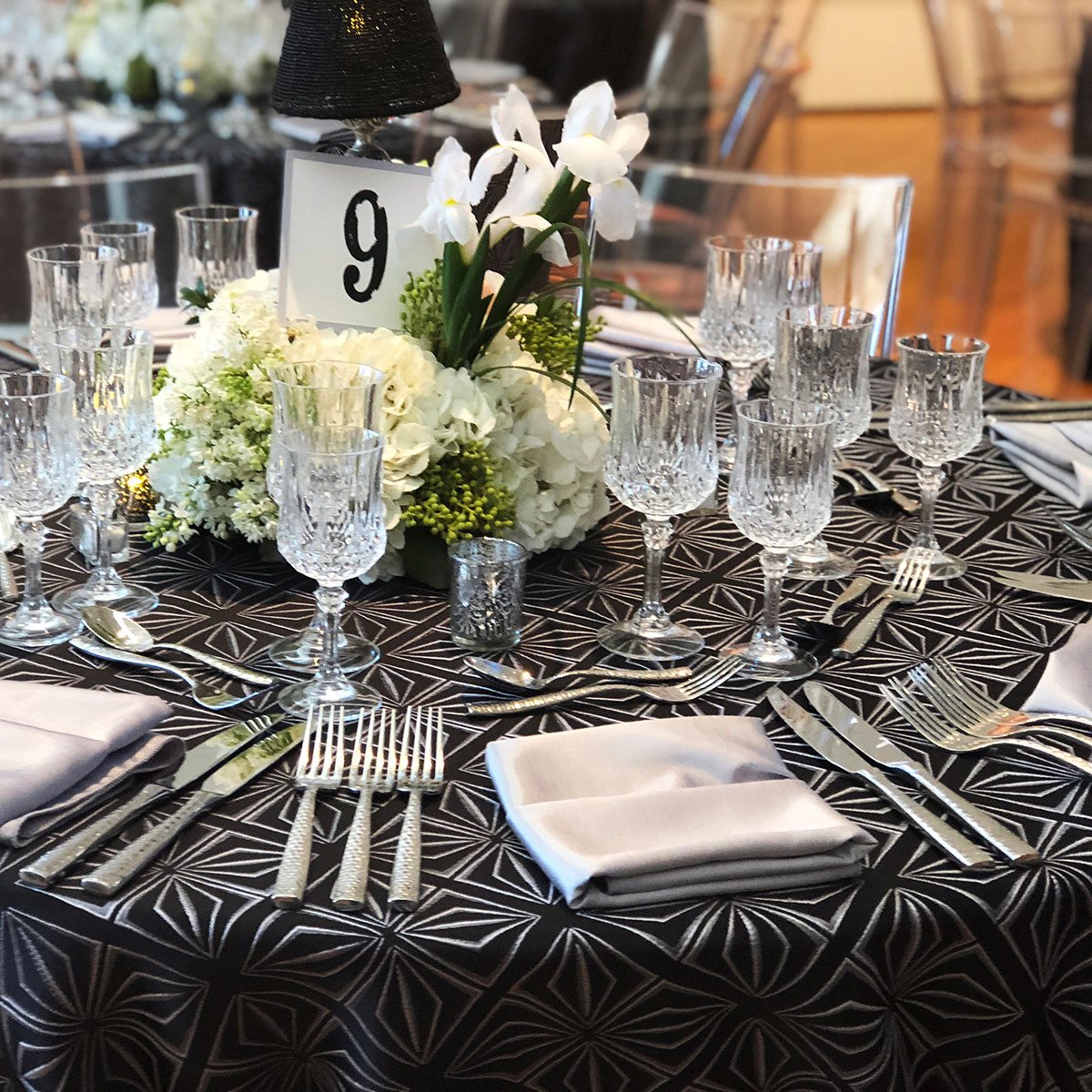 Black Beaded Lampshade - Image 2