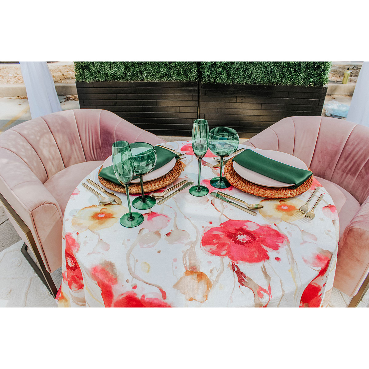 Hunter Green Lamour Napkin - Image 2