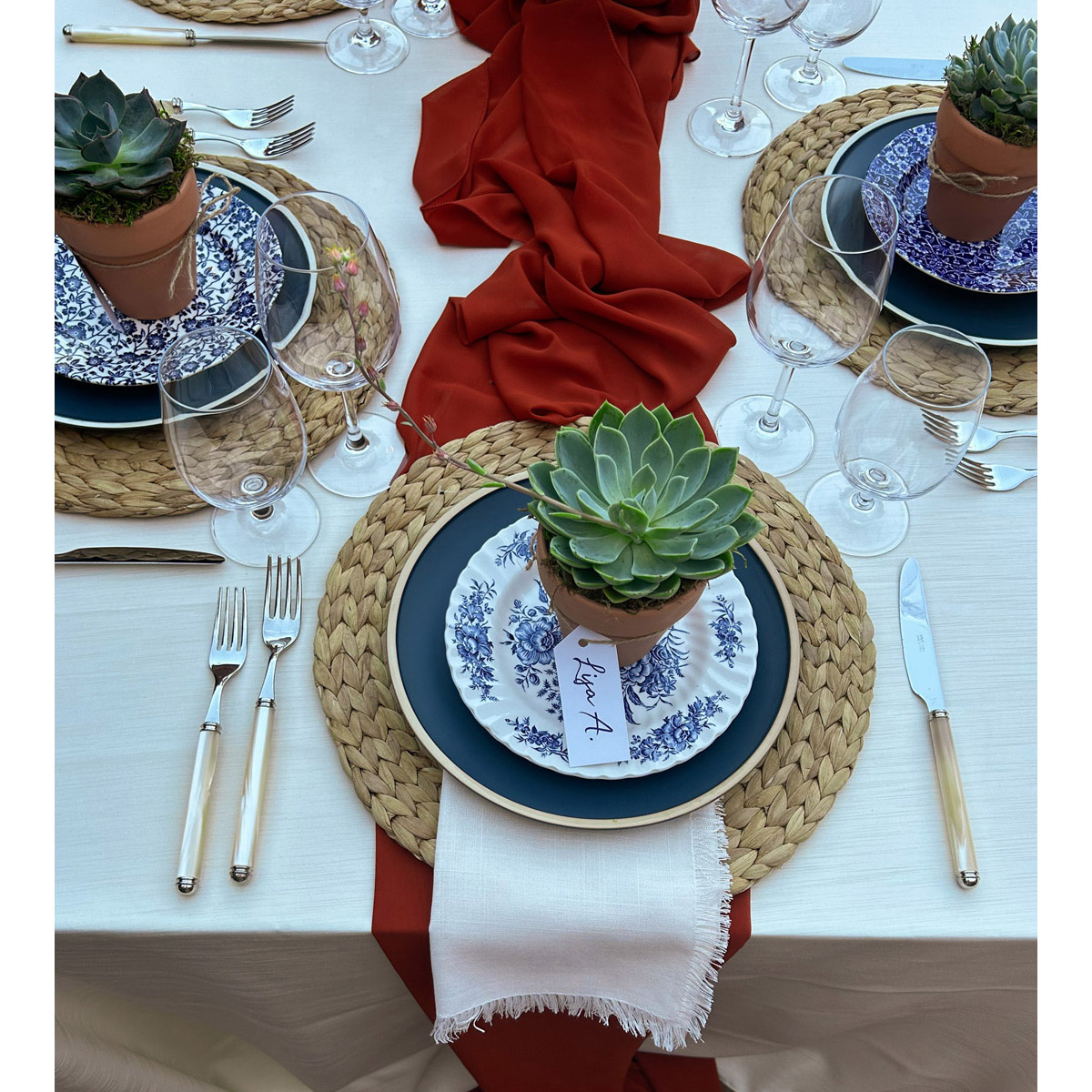 Ivory Shantung Table Linen - Image 2