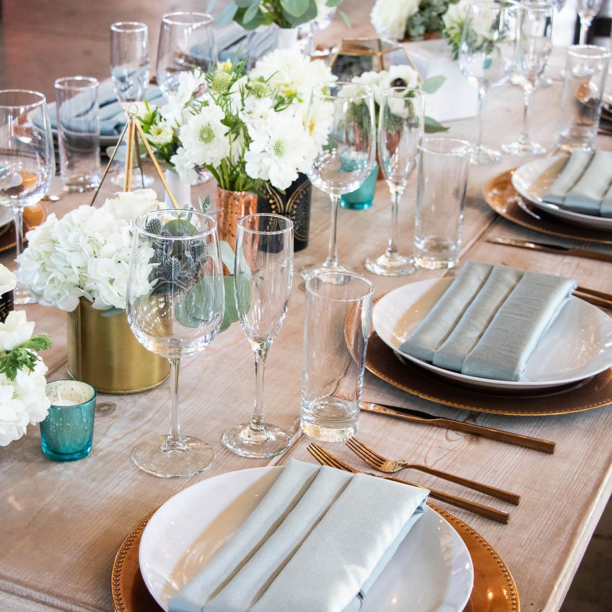 French Blue Shantung Napkin - Image 3