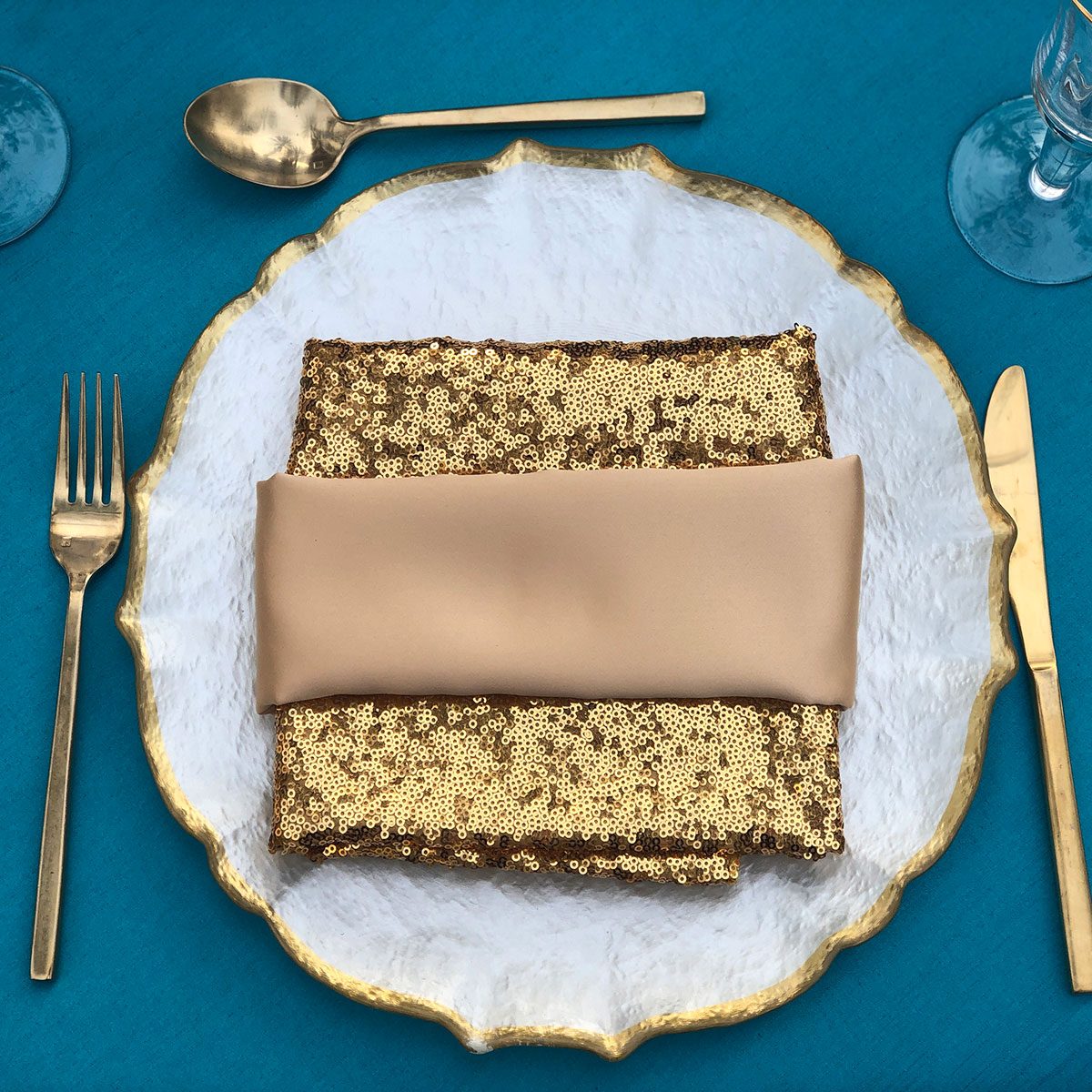 Arctic White & Gold Rimmed Charger Plate - Image 2