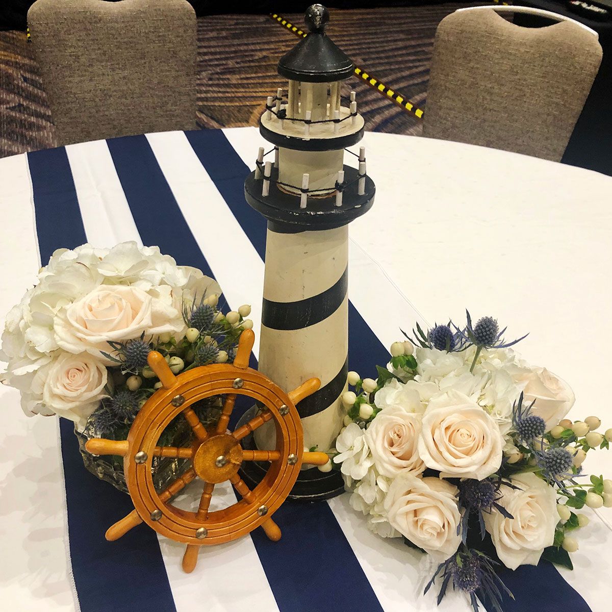 Navy Stripe Table Runner - Image 3