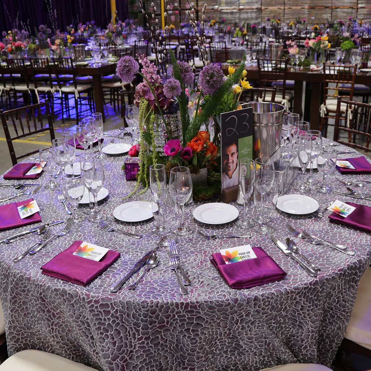 Aubergine Shantung Table Linen - Image 4