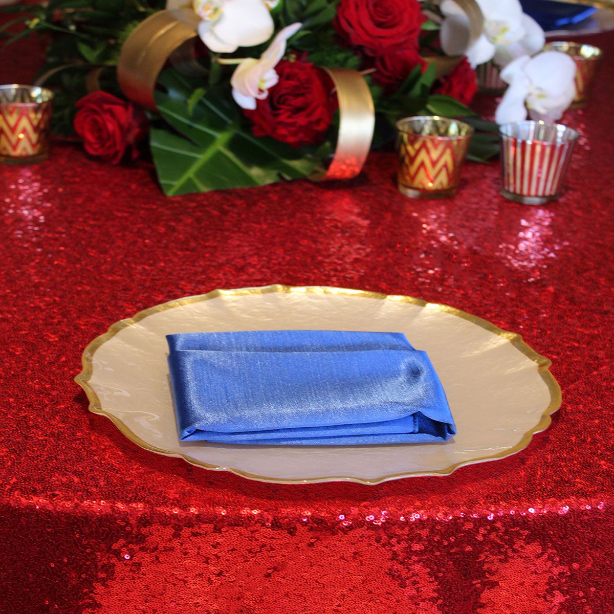 Arctic White & Gold Rimmed Charger Plate - Image 5