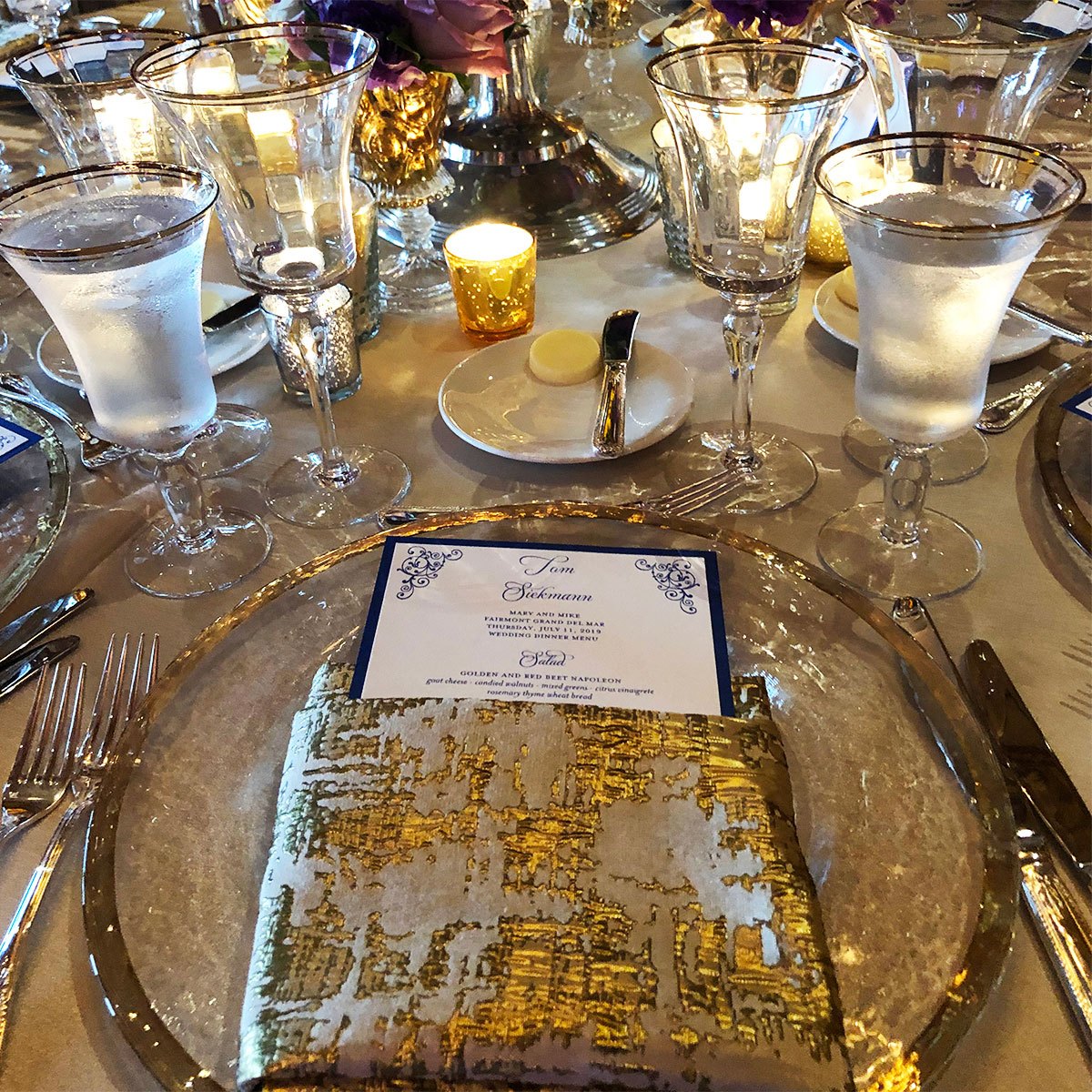 Gold Metallic Alloy Napkin - Image 2