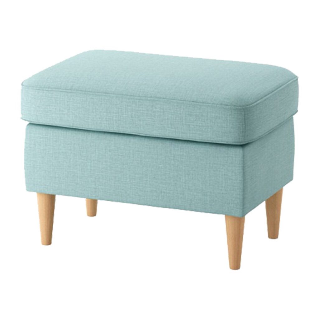 Pale Blue Interlude Ottoman