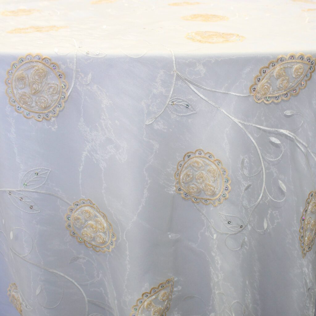 Ivory Nicole Sheer Table Linen