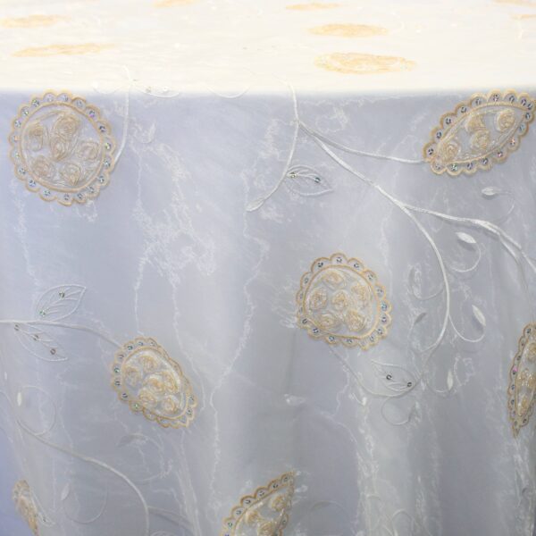 Ivory Nicole Sheer Table Linen