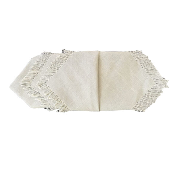Ivory Fringe Napkin