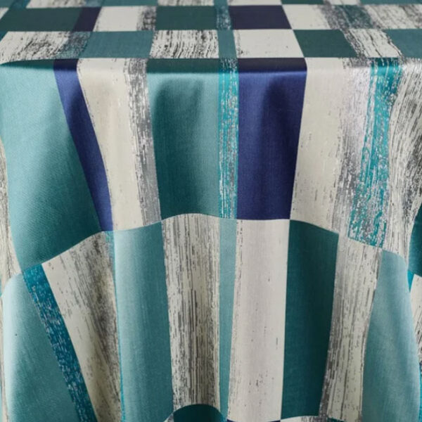 Turquoise Jetson Jacquard Linen