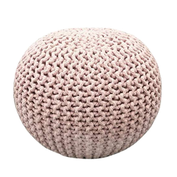 Blush Knitted Pouf