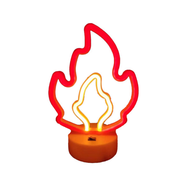Red LED Flame Tabletop Light