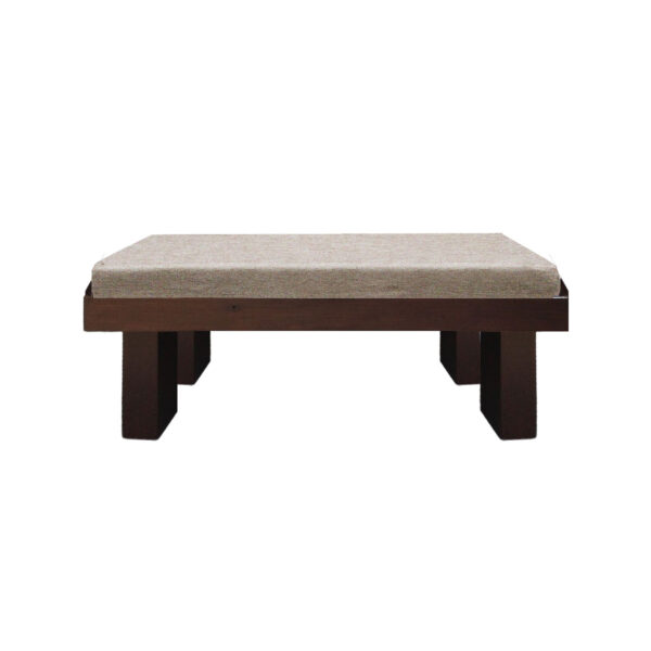 Malibu Bench with Beige Microsuede Cushion