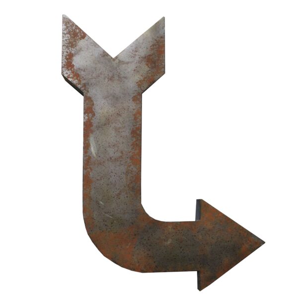 Metal Curved Arrow