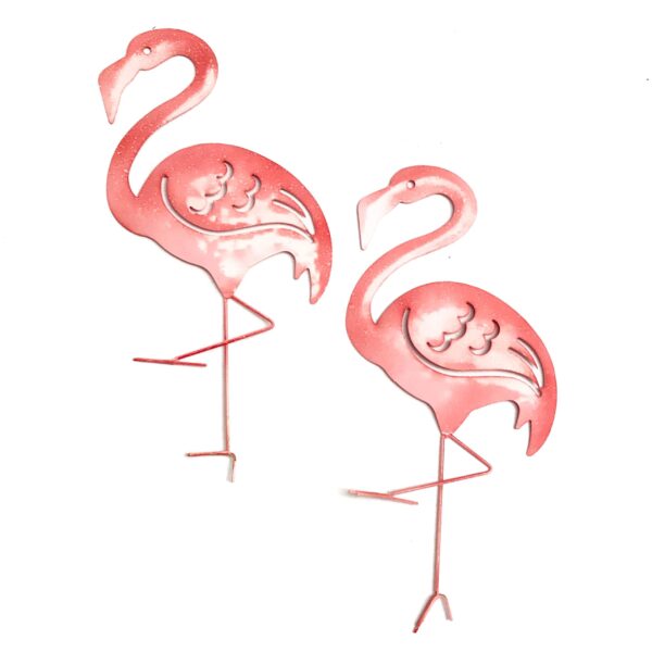 Metal Pink Flamingo Centerpiece