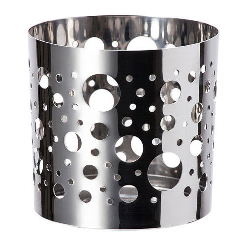 Silver Metal Circles Votive Holder