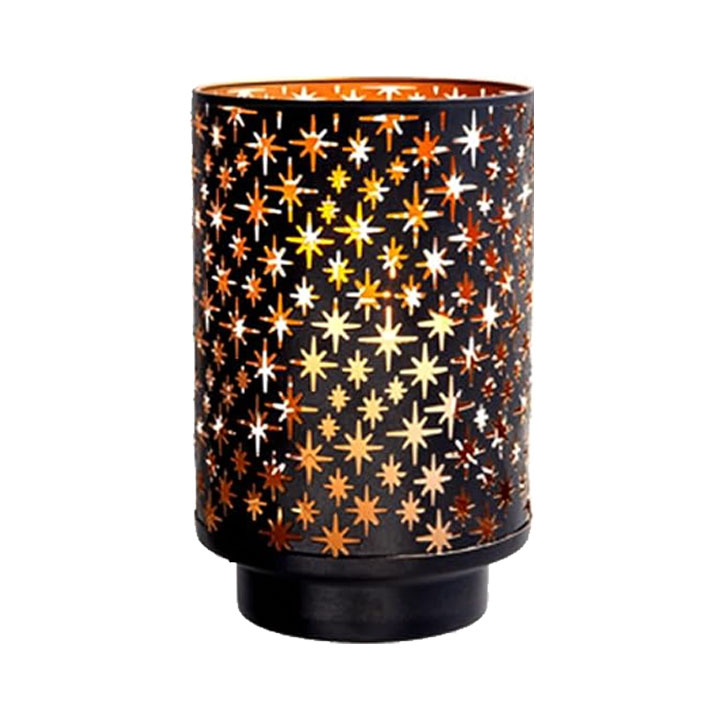 Bronze Metal Cut Star Votive Lantern Holder