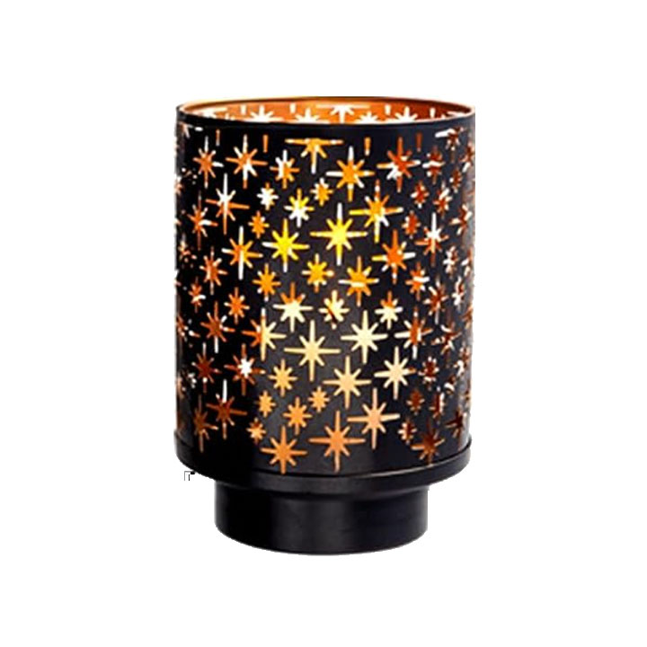Bronze Metal Cut Star Votive Lantern Holder - Image 2