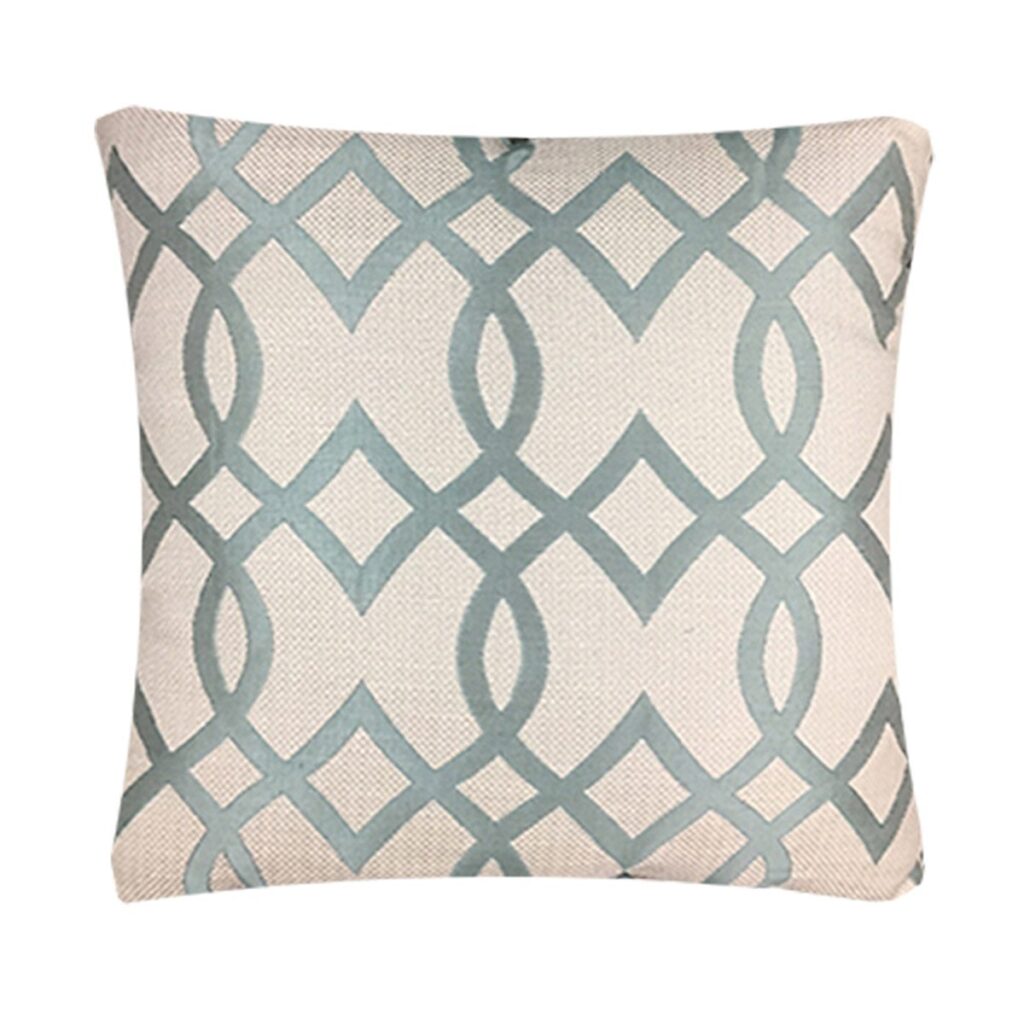 Mint Trellis Pillow