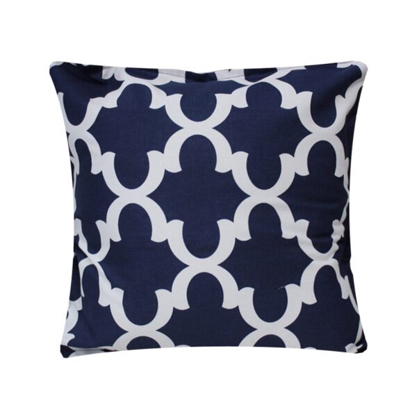 Navy Trellis Pillow