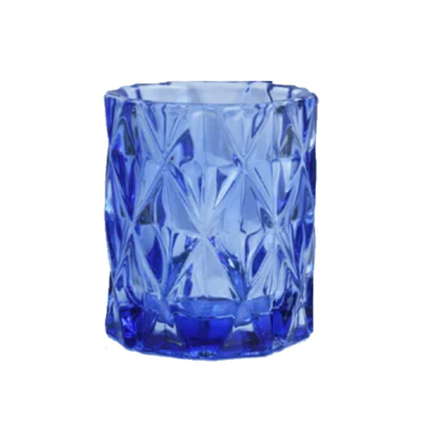 Navy Diamond Votive Holder