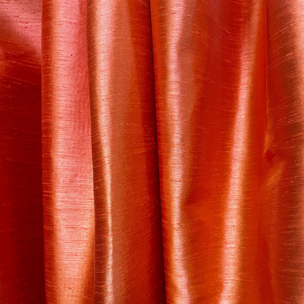 Orange Shantung Drape