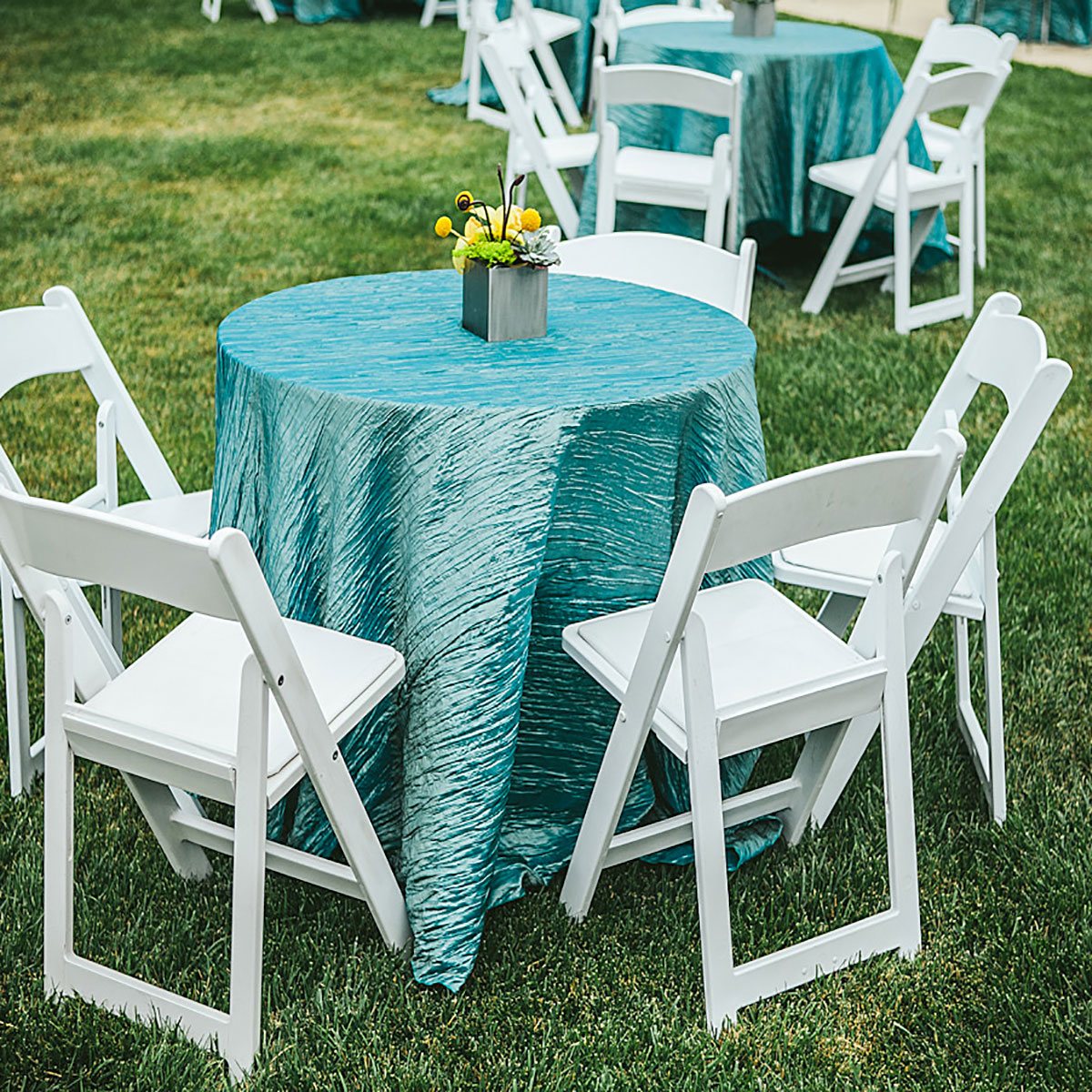 White Resin Folding Chair - Image 2