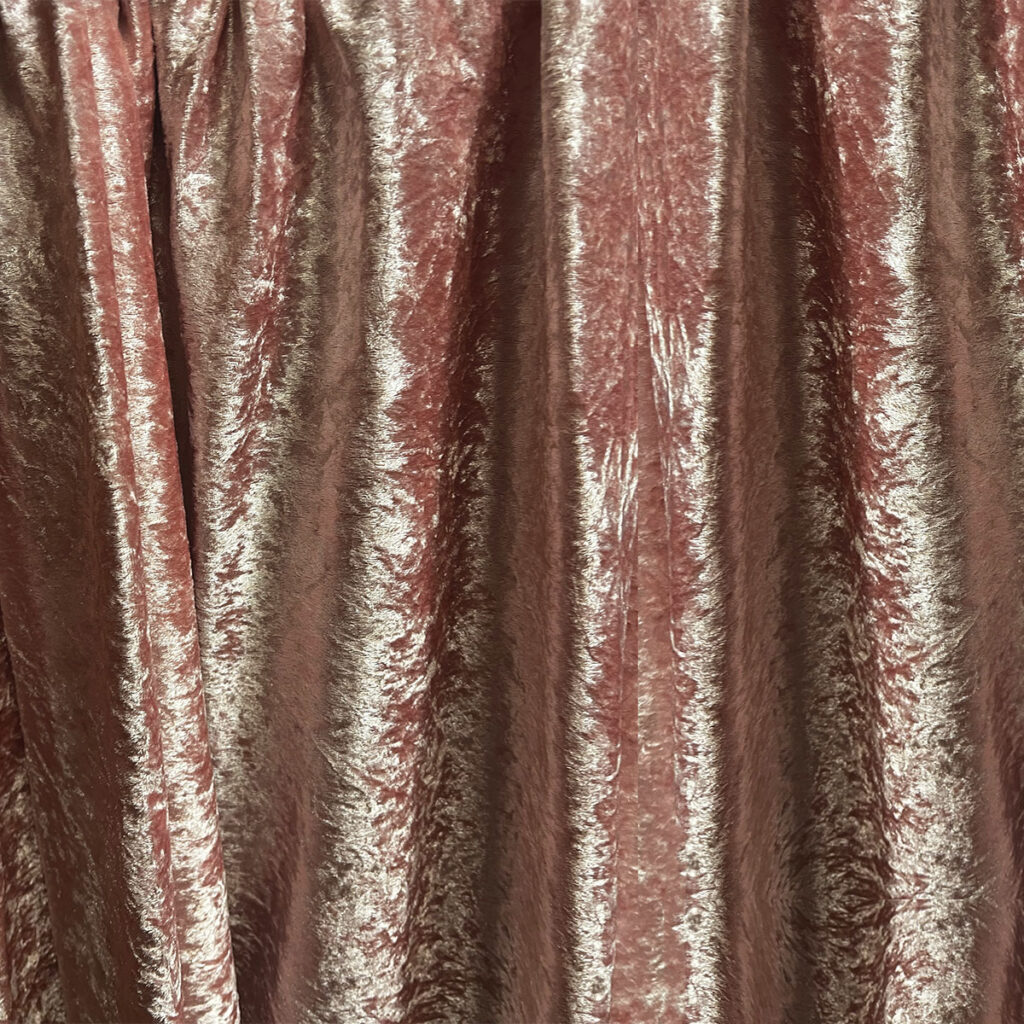 Pale Pink Crushed Velvet Drape