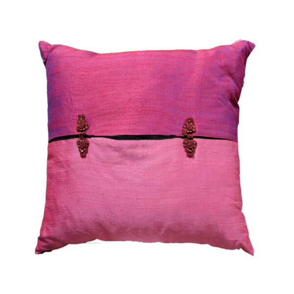 Pink Dupioni Latched Pillow