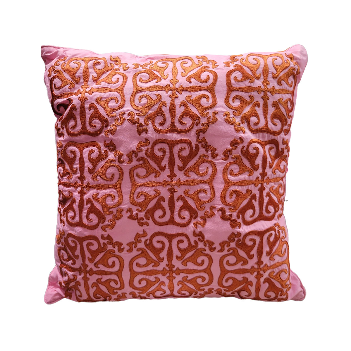 Pink and Orange Tile Pillow